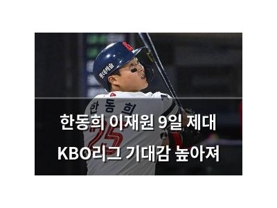한동희 이재원 9일 제대 KBO리그 기대감 높아져