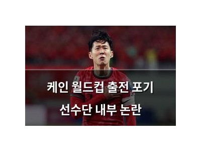 케인 월드컵 출전 포기 선수단 내부 논란