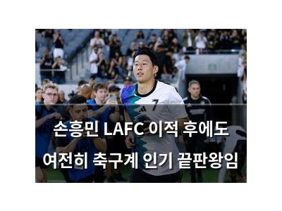손흥민 LAFC 이적 후에도 여전히 축구계 인기 끝판왕임
