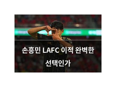 손흥민 LAFC 이적 완벽한 선택인가