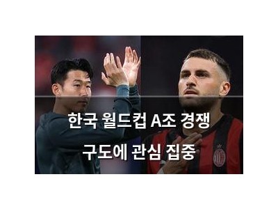 한국 월드컵 A조 경쟁 구도에 관심 집중