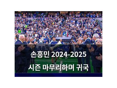 손흥민 2024-2025 시즌 마무리하며 귀국