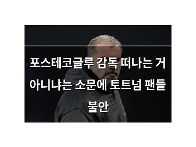 포스테코글루 감독 떠나는 거 아니냐는 소문에 토트넘 팬들 불안