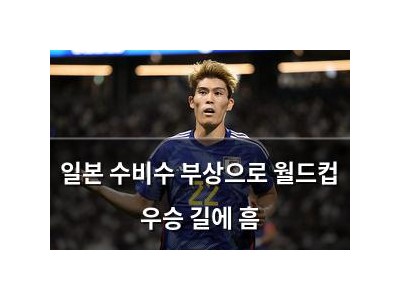 일본 수비수 부상으로 월드컵 우승 길에 흠