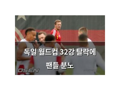 독일 월드컵 32강 탈락에 팬들 분노