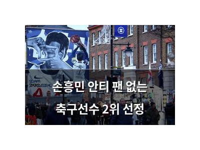 손흥민 안티 팬 없는 축구선수 2위 선정