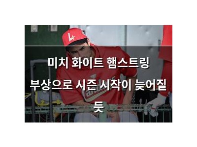 미치 화이트 햄스트링 부상으로 시즌 시작이 늦어질 듯